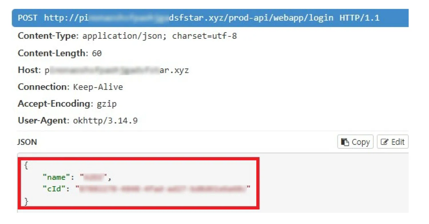 앱 정보 json 형식, 악성코드 분석 보고서, Lovelush.apk, Mfile.apk, Tender.apk
